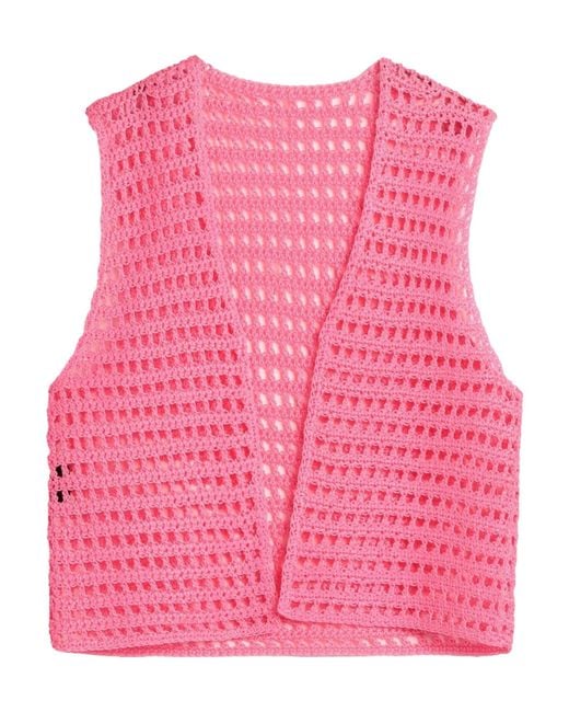 Jacquemus Pink Solid Color Sleeveless Knit Top