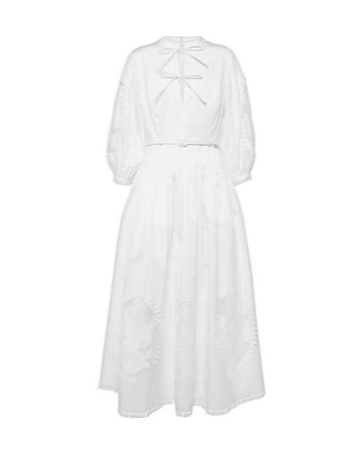 Oscar de la Renta White Maxi Dress