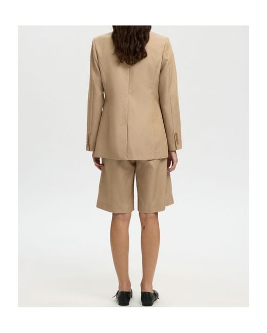 SELECTED Natural Relaxed Fit Single-Breasted Blazer