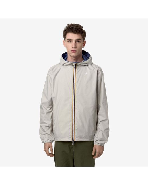 K-Way White Jake Plus.2 Reversible Jacket for men