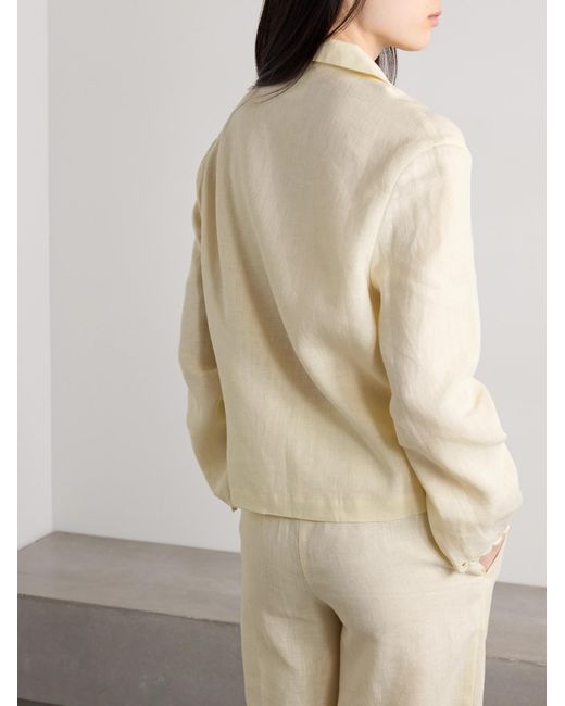 Sleeper Natural Sofia Embroidered Linen Shirt