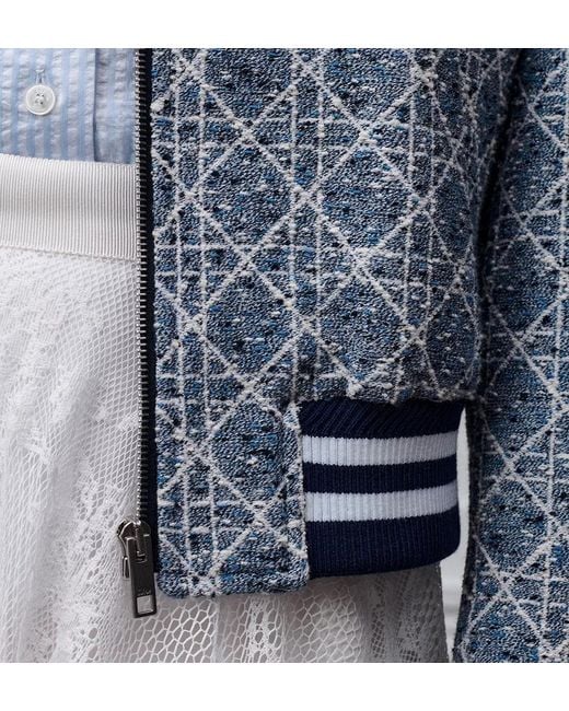 Dior Blue Zipped Macrocannage Jacket