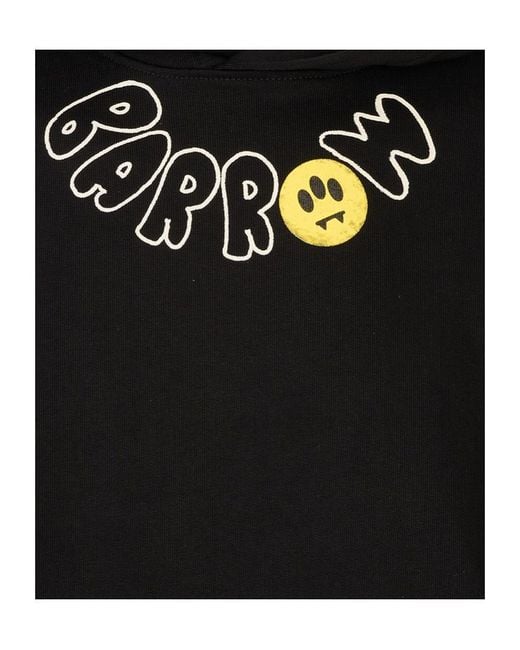 Barrow Black Teddy Bear Printed Hoodie for men