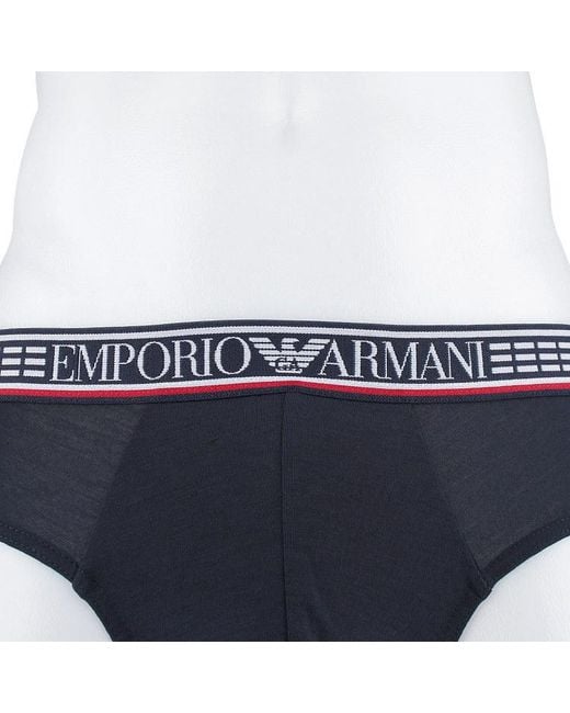 Emporio Armani Red 3-Piece Briefs Pants for men