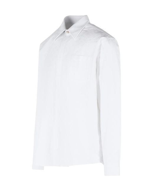 Casablanca White Long Sleeved Buttoned Shirt for men