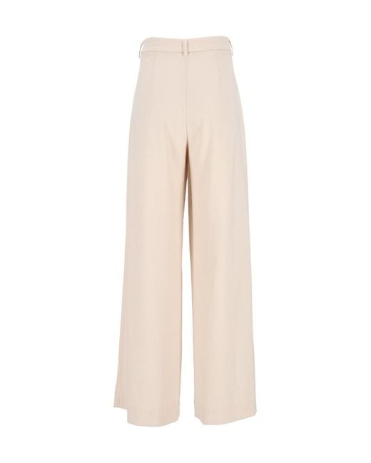Al Duca D'aosta Natural Casual Trousers With Belt Loops