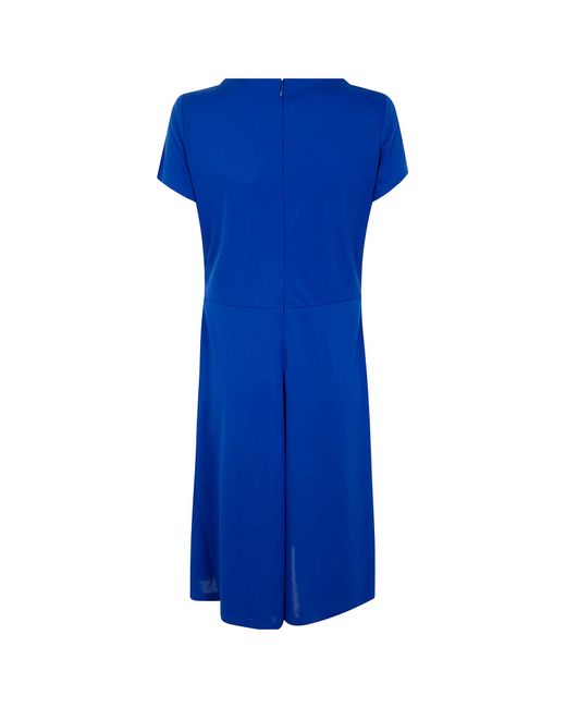 Ralph Lauren Blue Lauren Karlee V-Neck Wrap-Design Midi Dress