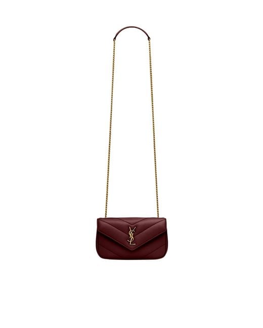 Saint Laurent White Loulou Mini Shoulder Bag