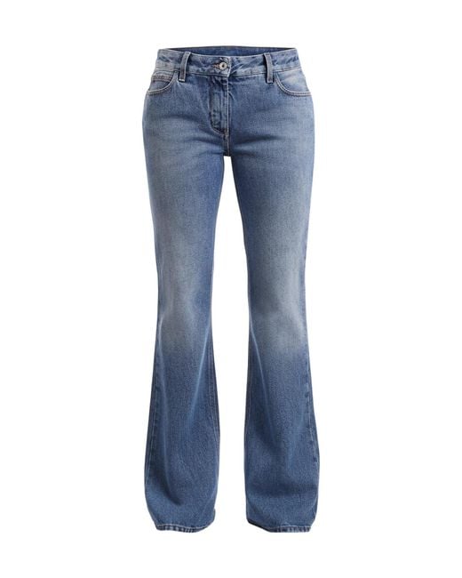 Off-White c/o Virgil Abloh Blue Slim-Fit Flared Jeans