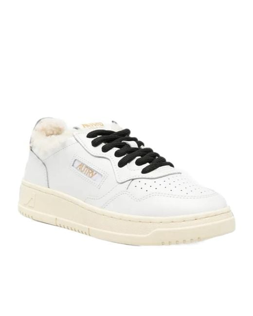 Autry White Medalist Leopard-Print Sneakers