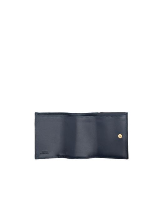Fendi Blue Monogram Jacquard Folded Wallet