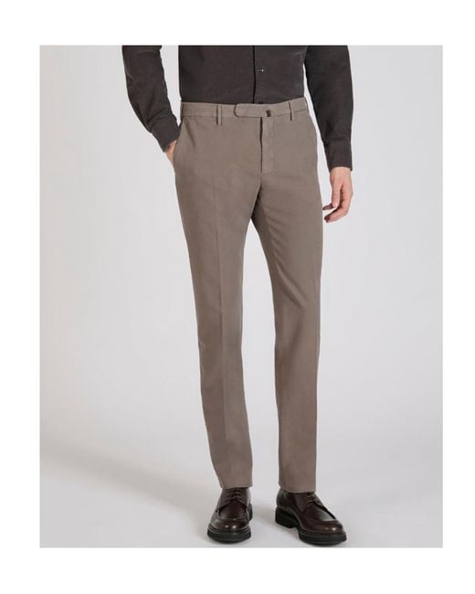 Incotex Gray Classic Regular Chino for men