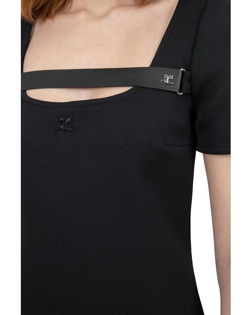 Courreges Black Logo Dress