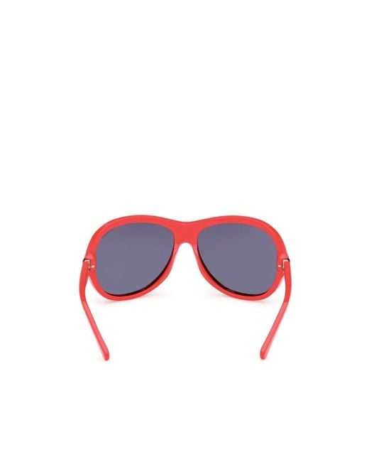 Moncler Pink Eyewear Butterfly Frame Sunglasses