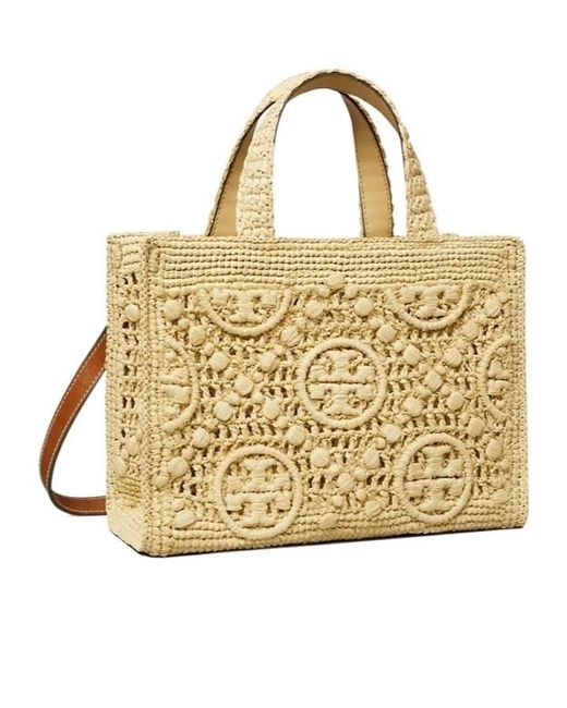 Tory Burch Metallic T Monogram Top-Handle Tote Bag