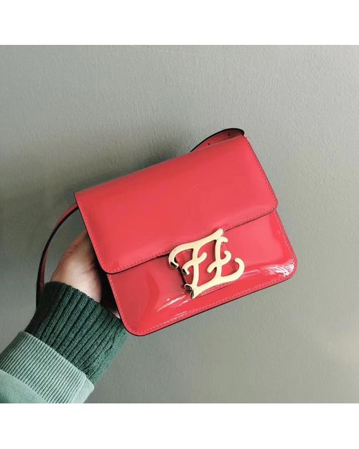 Fendi Red Karligraphy Shoulder Bag