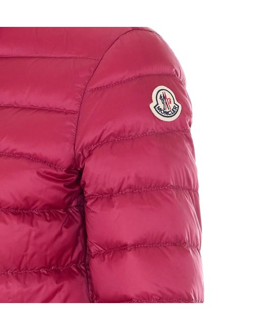 Moncler Red Lans Zip-Up Short Padded Jacket