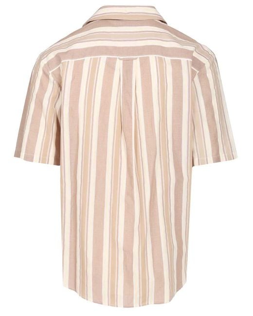 Saint Laurent Pink Striped Button-Up Shirt for men