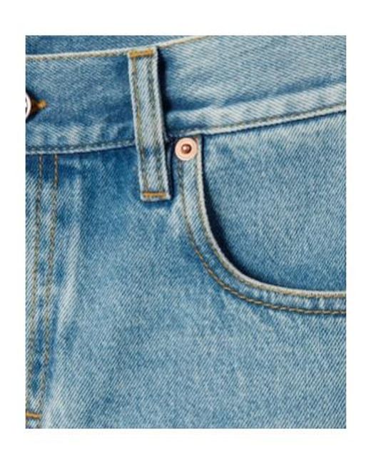 Gucci Blue Stonewashed Denim Shorts