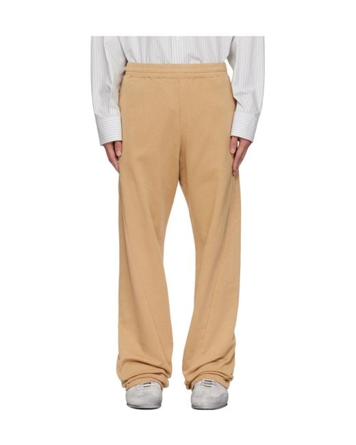 MM6 by Maison Margiela Natural Drawstring Sweatpants for men