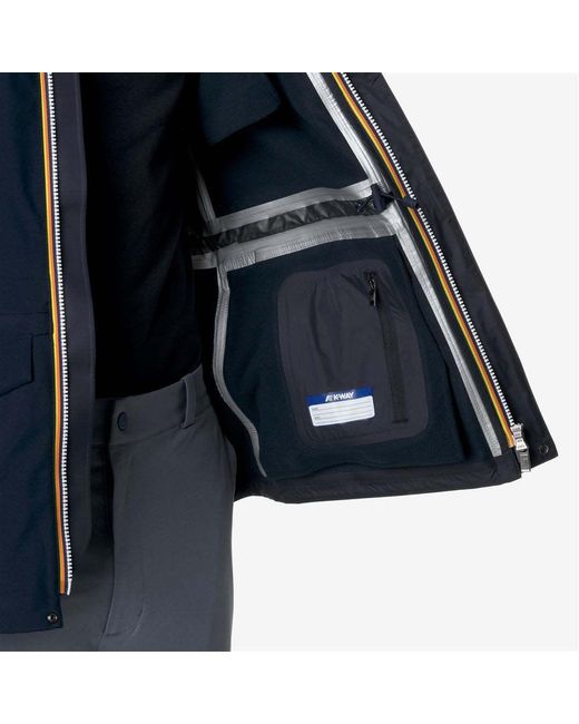 K-Way Blue Long-Sleeved Casual Jacket for men