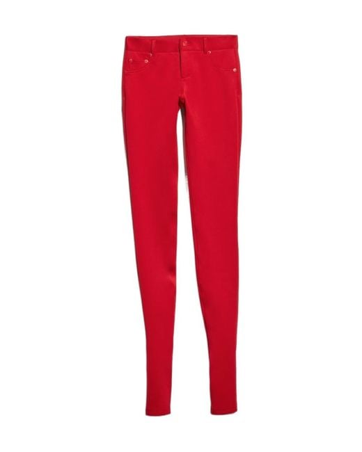 Gucci Red Stretch Jersey Leggings