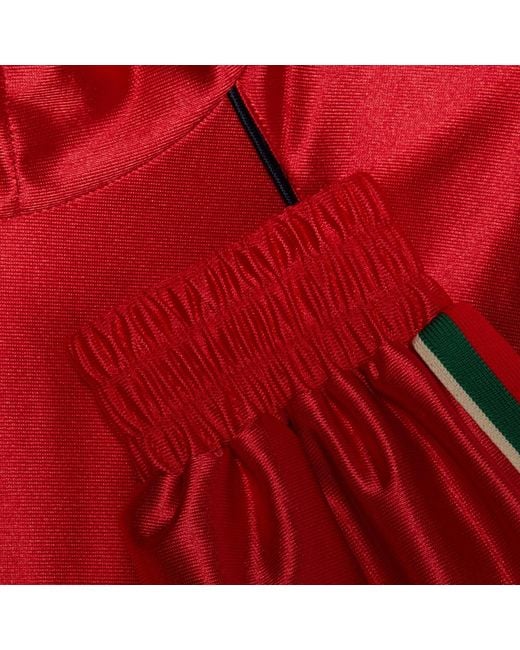Gucci Red Web G Patch Hoodie for men