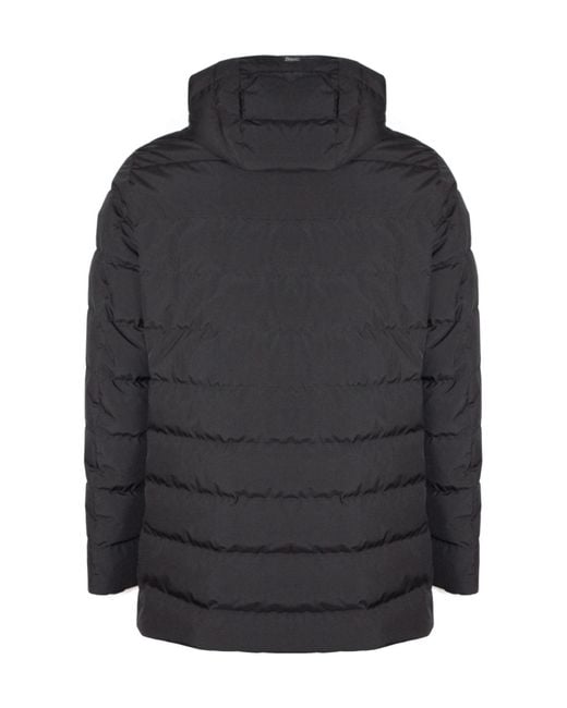 Herno Blue Hooded Padded Coat for men
