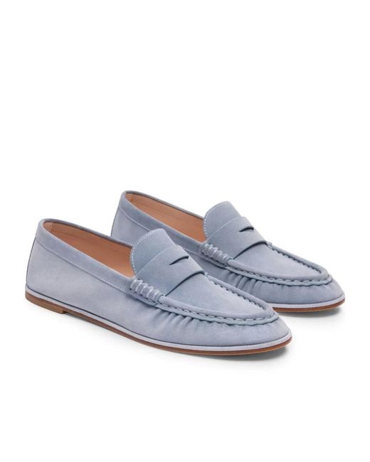 Stuart Weitzman Blue Spencer Loafer
