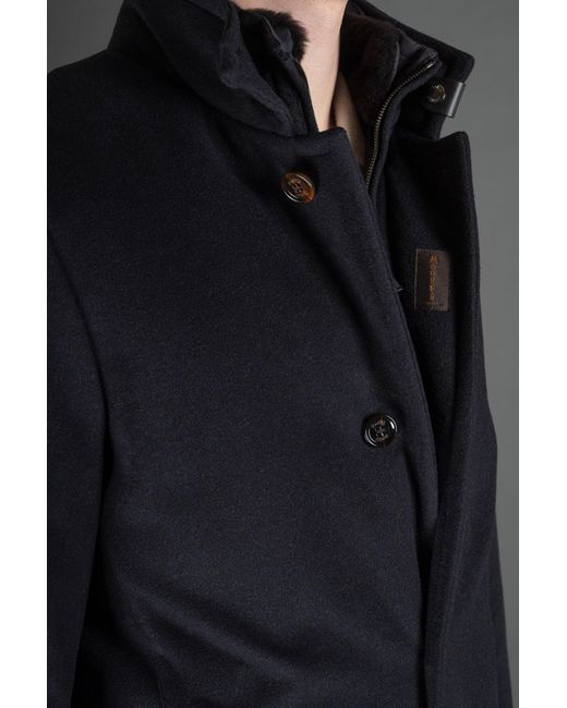 Moorer Blue Bond Fur Cs Coat for men