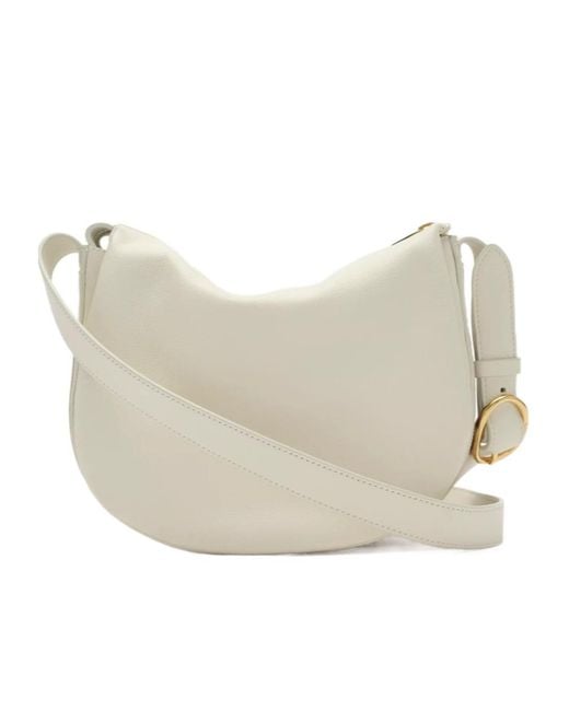 Burberry White Tavistock Flap Shoulder Bag