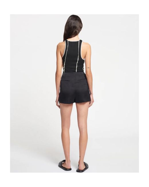 Nanushka Black Svana Wrap Skorts