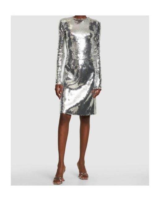 16Arlington White Sequined Midi Skirt