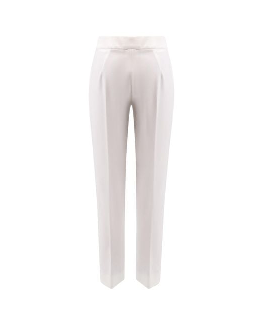 Max Mara White Straight-Leg Casual Pants