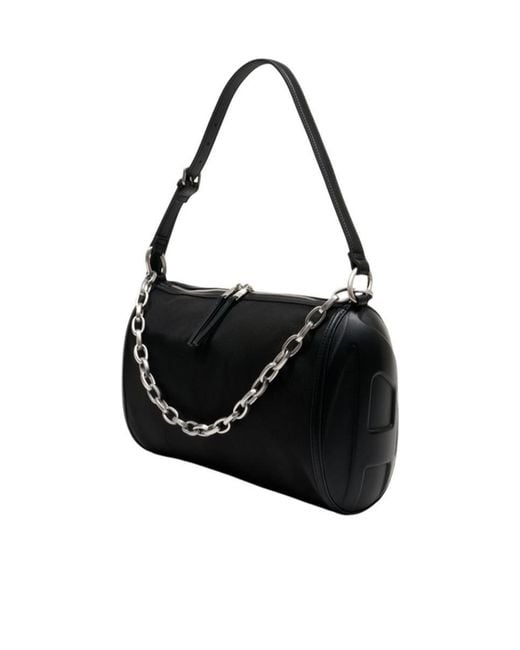 DIESEL Black Load D Chain Shoulder Bag