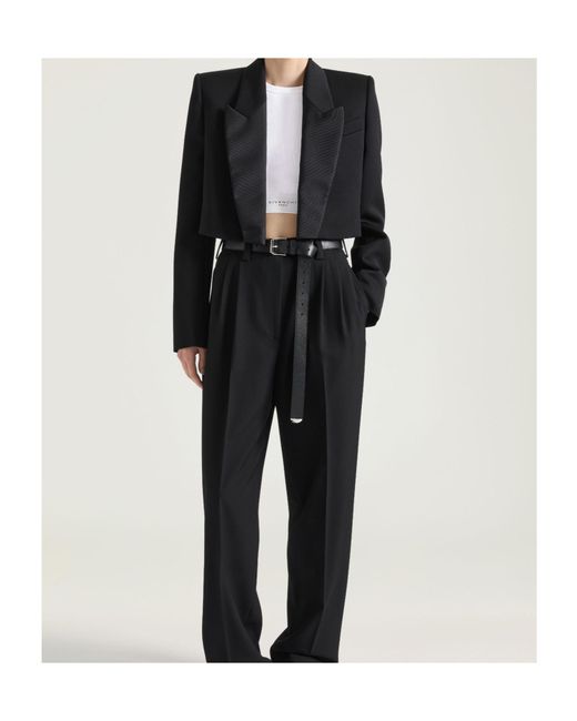 Givenchy Black Cropped Tuxedo Jacket