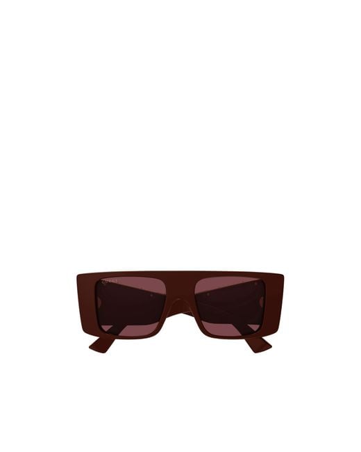 Gucci Brown Eyewear Rectangle-Frame Sunglasses for men