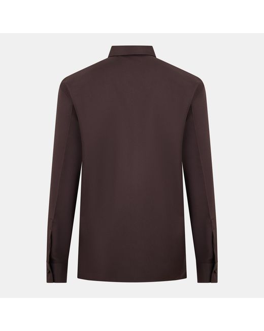Gucci Brown Long-Sleeve Button-Up Shirt for men