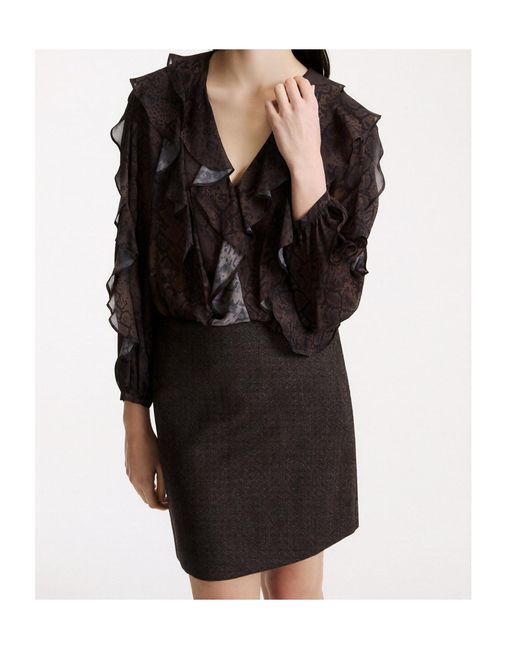 Marella Black Printed Blouse