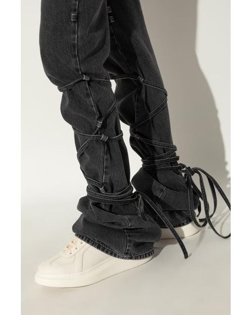 McQueen White Oversized Lace-Up Sneakers