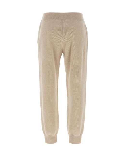 Brunello Cucinelli Natural English Rib Knit Trousers