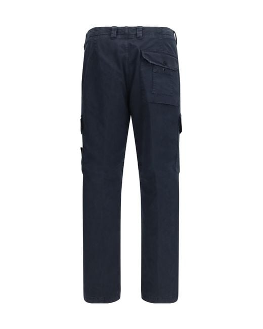 Stone Island Blue Regular Cargo Pants for men