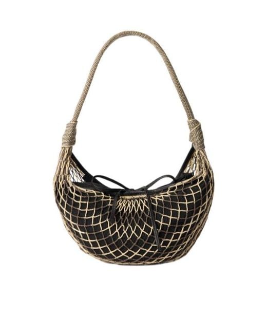 Lemaire Black Fortune Croissant Filt Zip-Up Shoulder Bag