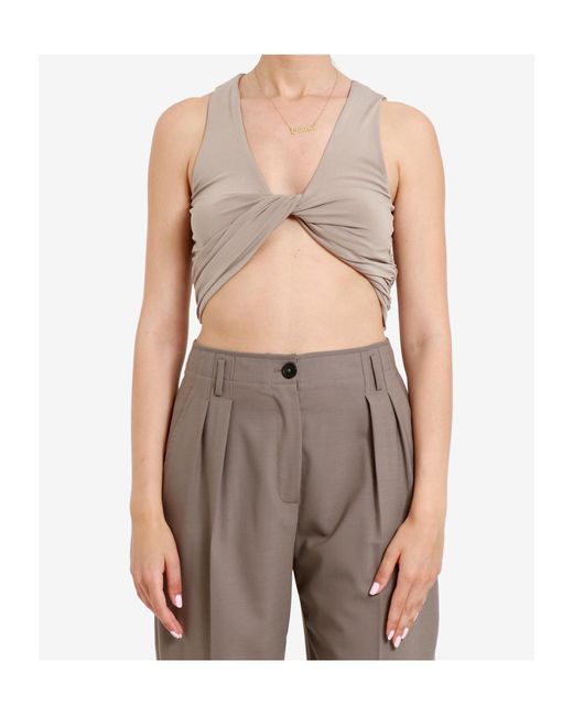 Aniye By Brown Pleated Top