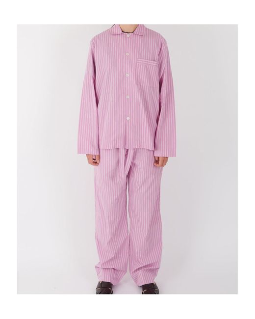 Tekla Pink Striped Pajamas for men