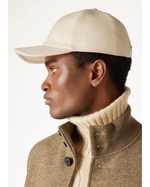 Loro Piana White Logo Embroidered Baseball Cap for men