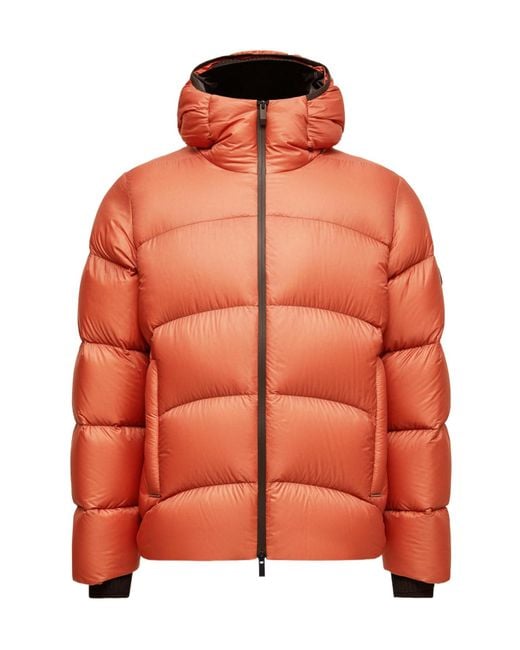 Moncler Orange Fulcran Hooded Short Down Jacket for men