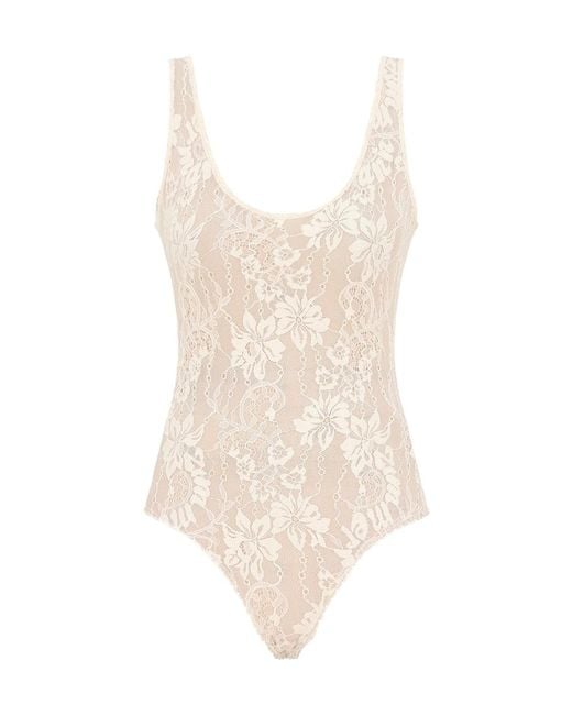 Zimmermann White Lace Scoop Bodysuit