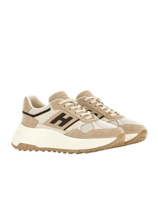 Hogan Natural Hi-Fi Lace-Up Sneakers