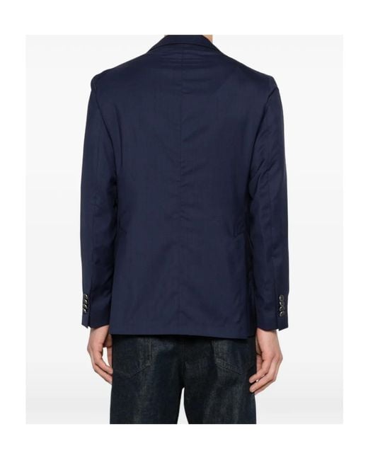 Tagliatore Blue Button-Fastening Two-Pocket Jacket for men